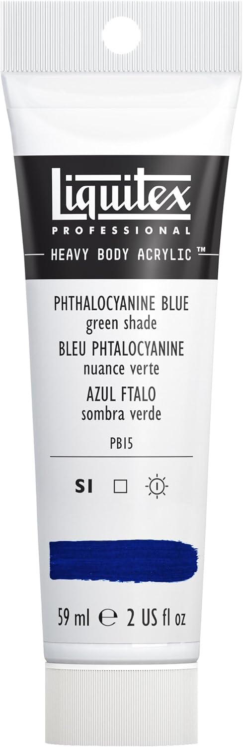 Liquitex Professional Heavy Body Acrylic Paint, 2-oz (59ml) Tube, Phthalocyanine Blue (Green Shade)