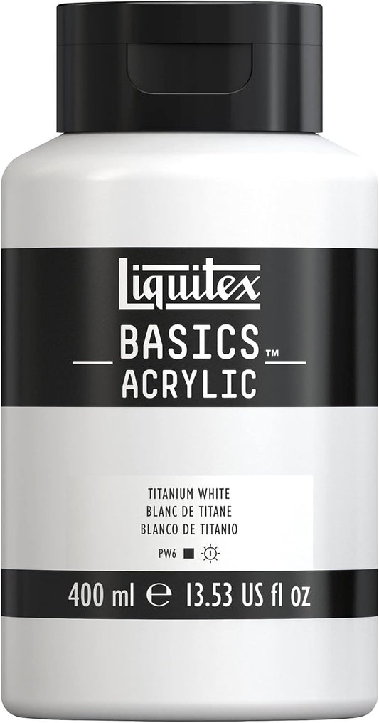 Liquitex BASICS Acrylic Paint, 400ml (13.5-oz) Bottle, Titanium White