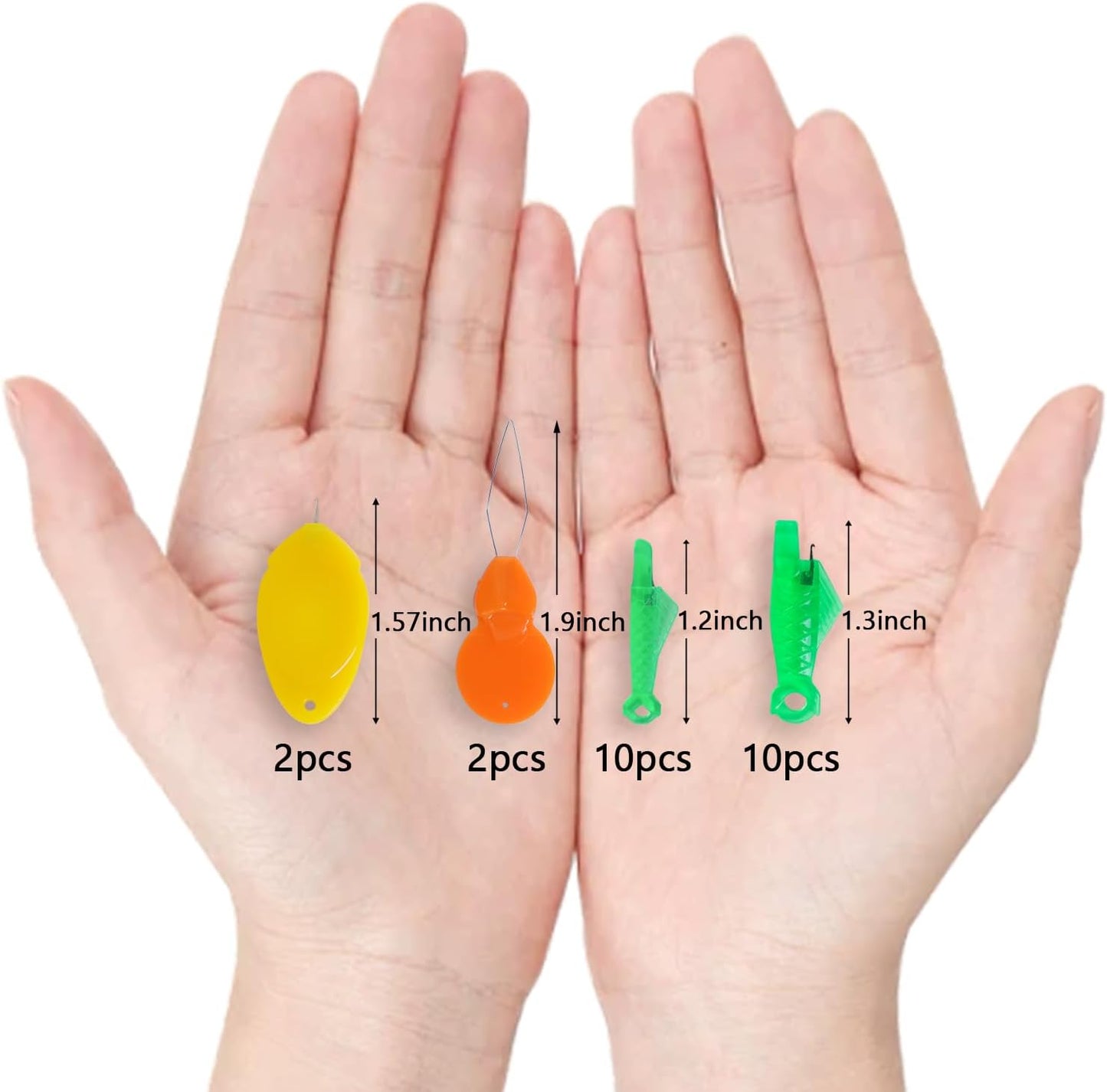 Fish Mouth Needle Threader for Sewing Machine, Quick Sewing Needle Threader Tool, Fish Type Sewing Machine Needle Threader, Sewing Threaders for DIY and Sewing Machine (Four Style)