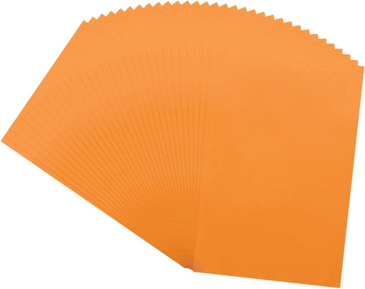MECCANIXITY 100 Sheet Colored Vellum Paper 4" x 6", 100gsm Translucent Printable Vellum Sheets for Printing Wedding Invitations Inkjet Laser Printer, Orange