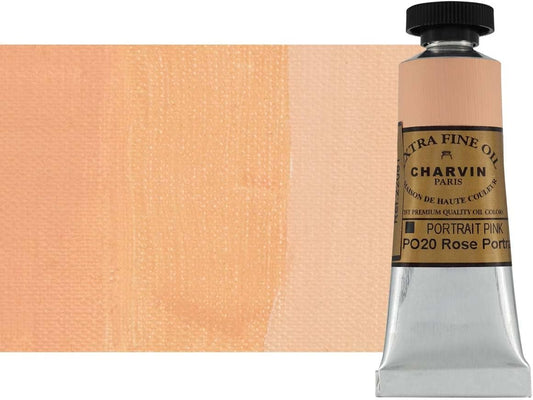 Charvin Extra Fine Oil Paint, Portrait Pink 20 mL - Triple-Milled, Rich Texture, Poppy Oil-Based, Light-Fast, Handmade, Archival Quality