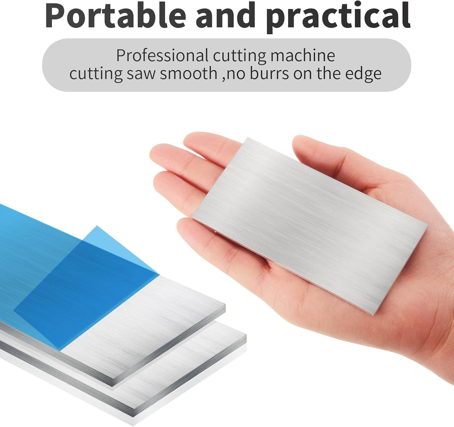 Amyhill 12 Pcs Aluminum Sheet Metal 2 x 4 x 1/8 (0.13”) Inch Thin Flat Plain Aluminum Plate, Welding Accessories Practice Beginner for Mig Tig Stick Mma Arc Gas Heat Treatable for Crafting Industry