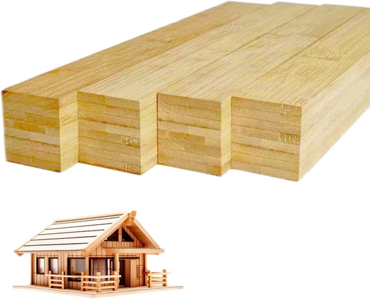 25 PCS Square Dowel Rods Wood Sticks Wooden Dowel Rods - 1 x 12 Inch Unfinished Bamboo Sticks - for Crafts,Home Decor, Model Making and DIYers