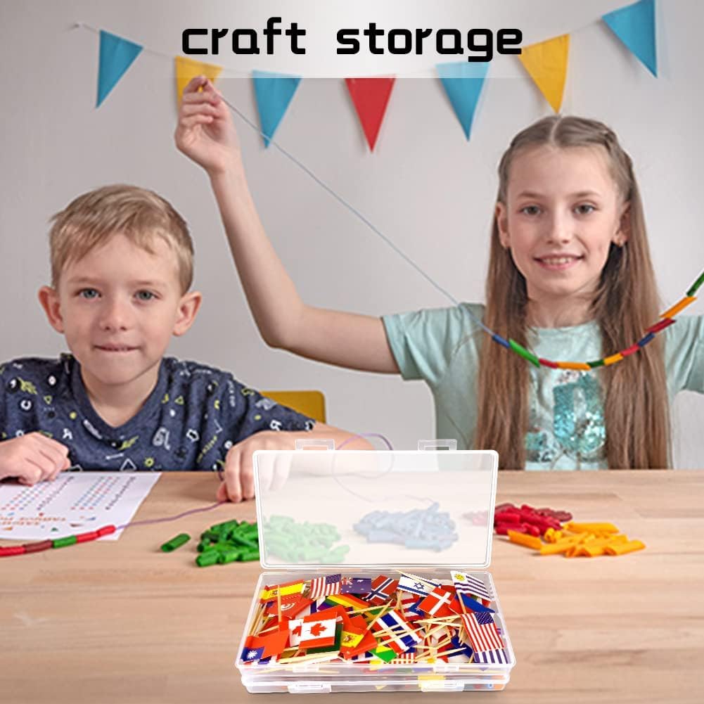 DUOFIRE Small Plastic Box Organizer Box Small Plastic Storage containers for Storage Pencils and Art Supply Organizer Rectangle(7.7 x 4.1 x 0.9inch) 4 Pack