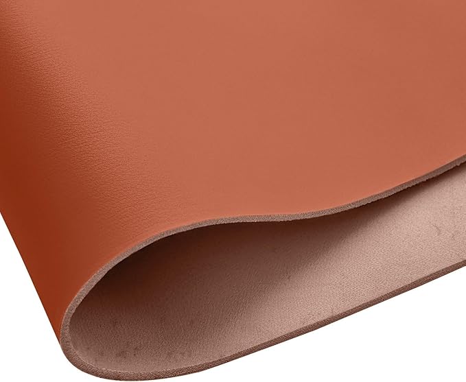 Tooling Leather Full Grain Sheets Genuine Cowhide Leather 1.8mm-2.0mm Thick Square Piece for Sewing Hobby, Crafting Leather Work Cognac 24"x12"