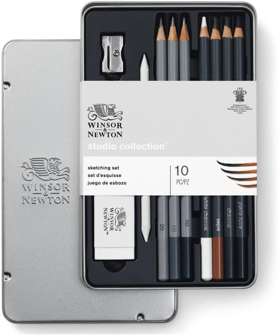 Winsor & Newton Studio Collection Artist Pencils, Sketching Pencils, Set of 10