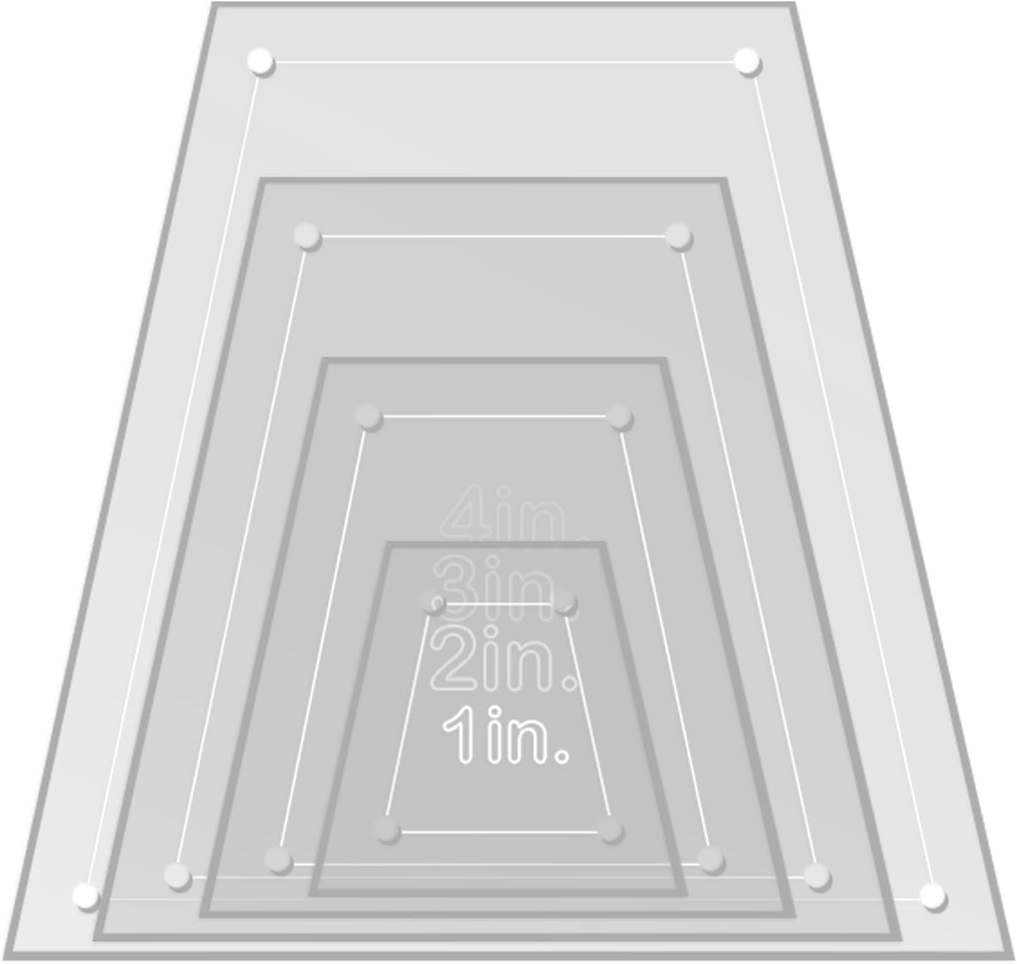 Quilting Acrylic Template Set | Precision Tools for Quilting Enthusiasts | Tumbler Blocks Design | Includes Sizes 4", 3", 2", 1" | 1/8 Clear Acrylic | 1/4" Seam Allowance for Accuracy