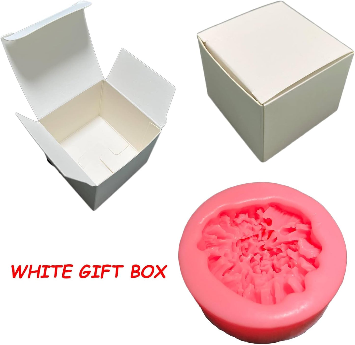 Soap Molds Carnations Flower, 3D Flowers Silicone Handmade DIY Candy Melt Mold, Chocolate Cookie Making Tools, Christmas Cake Candles Mould, Christmas Party Decoration for Oven Cupcake