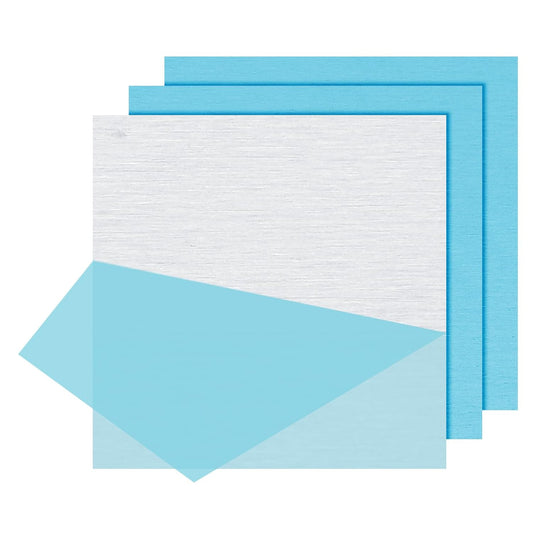 PATIKIL 6061 T651 Aluminum Sheet Metal 12 x 12 x 1/32(0.0315") Inch 3Pcs Flat Plain Aluminum Plate Covered Stock with Protective Film, Heat Rectangle 0.8MM for Lndustry Crafting