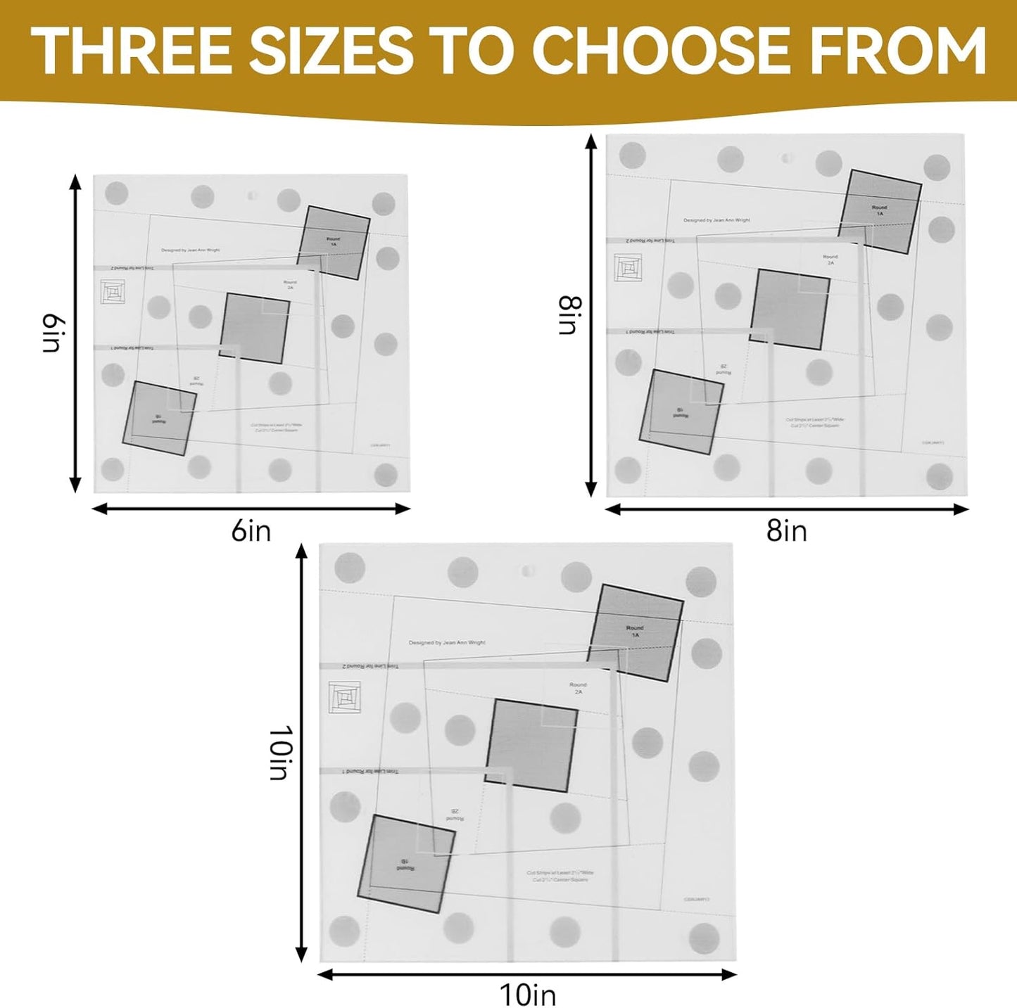 Sewing Rulers, Quilting Rulers Quilting Rulers Curvy Log Cabin Trim Tool Finished Blocks Quilting Template Patchwork Sewing DIY Ruler Quilting Rulers [10 inch]