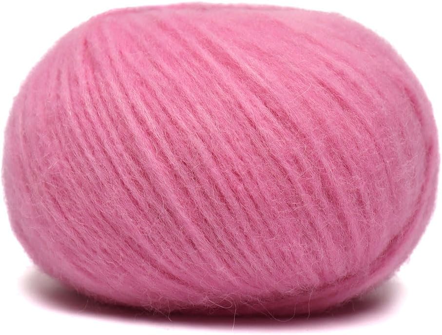 Pullu - Baby Alpaca Merino Wool Yarn Set of 3 Skeins (150 Grams) Worsted Weight - Sourced Directly from Peru - Heavenly Soft and Perfect for Knitting and Crocheting (Cotton Candy)