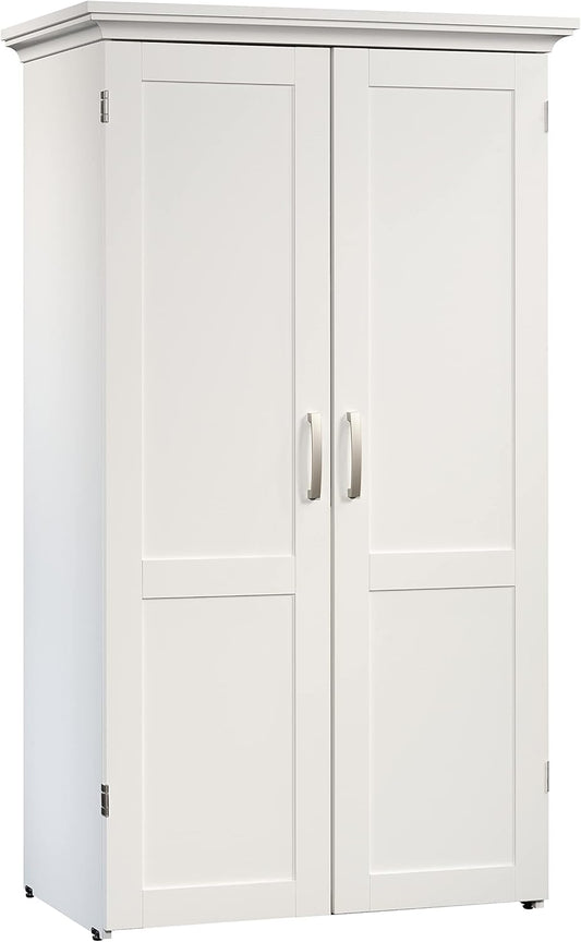 Sauder Miscellaneous Storage Craft & Sewing Armoire, L: 35.11" x W: 21.81" x H: 61.58", Glacier White finish