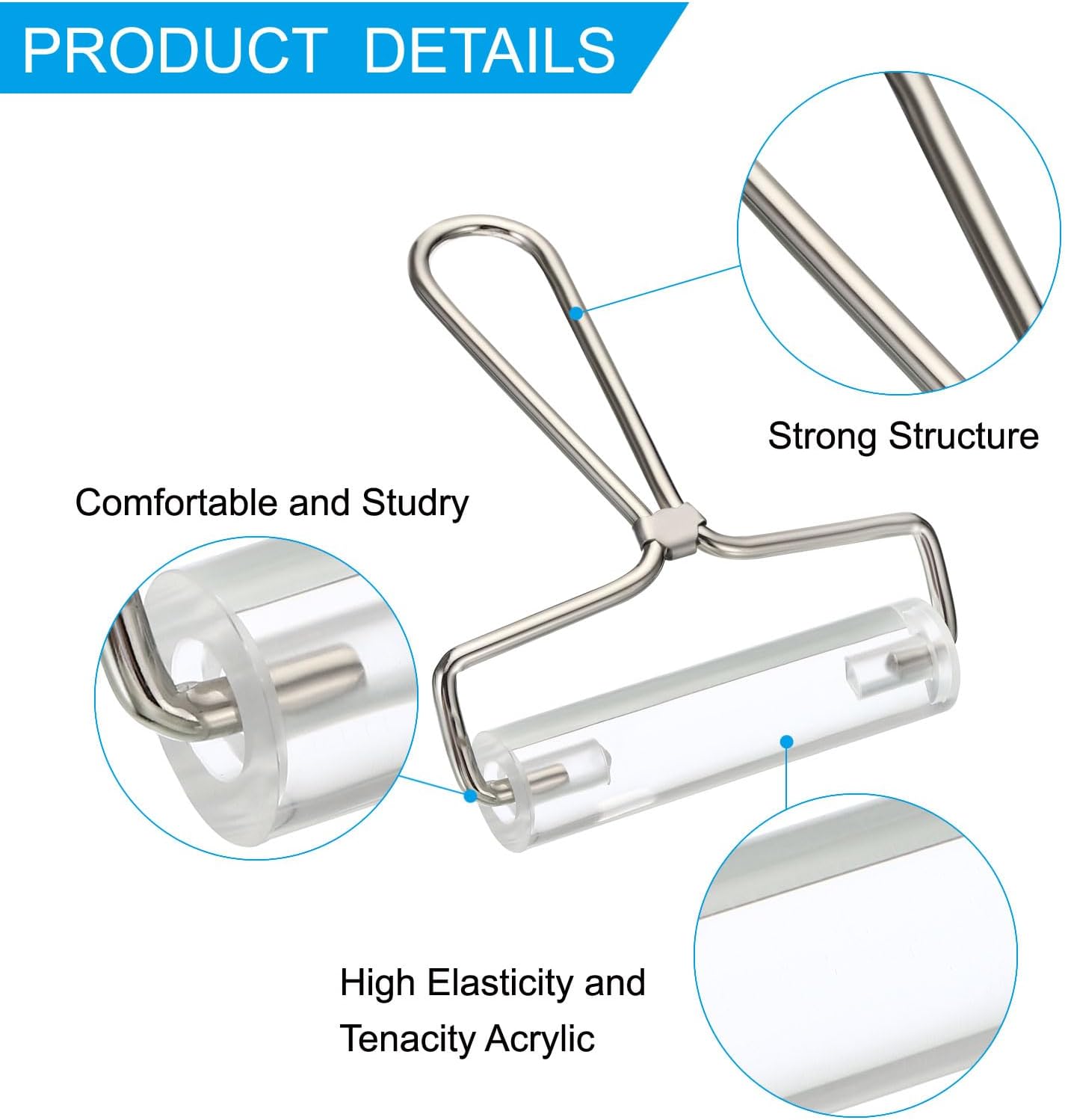 PATIKIL 4 Inch Acrylic Roller Brayer, Clay Rolling Pin Tools with Steel Handle for Wallpaper Printing Printmaking Ink Stamping Tape Construction