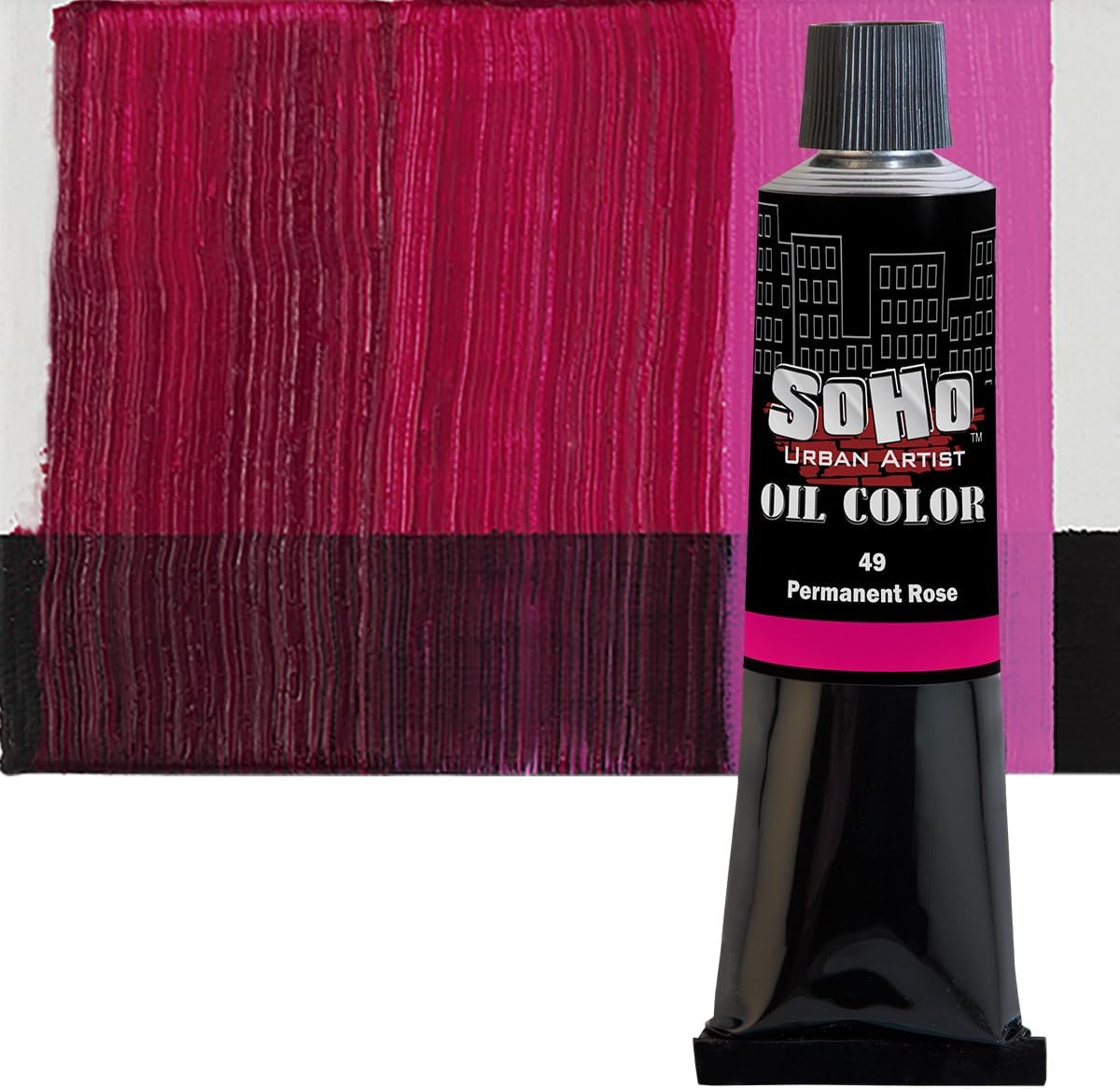 Soho Urban Artist Oil Paint - Permanent Rose, 170 ml Tube - Best Valued Oil Colors for Painting, Excellent Pigment Load
