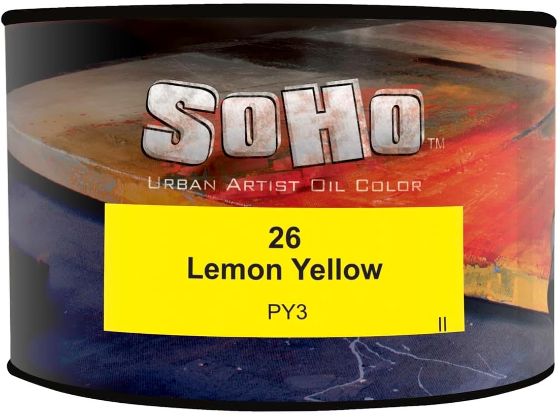 Soho Urban Artist Oil Paint - Lemon Yellow, 430 ml Can - Best Valued Oil Colors for Painting, Excellent Pigment Load