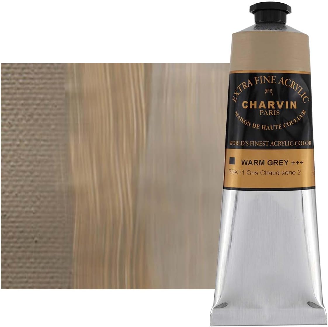 Charvin Extra Fine Professional Artist Acrylic Paint Colors, Nature Themed Hues, 150ml Warm Grey