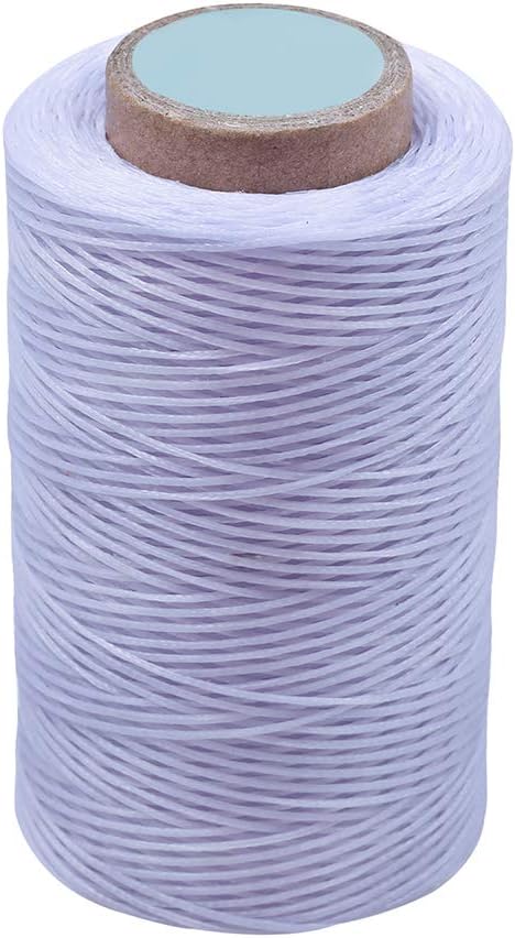 284 Yards Waxed Thread, 210D Heavy Duty Upholstery Wax Thread for Leather Sewing, 0.8mm Flat Waxed Linen Cord for Bookbinding/Shoe Repairing/Leather Projects