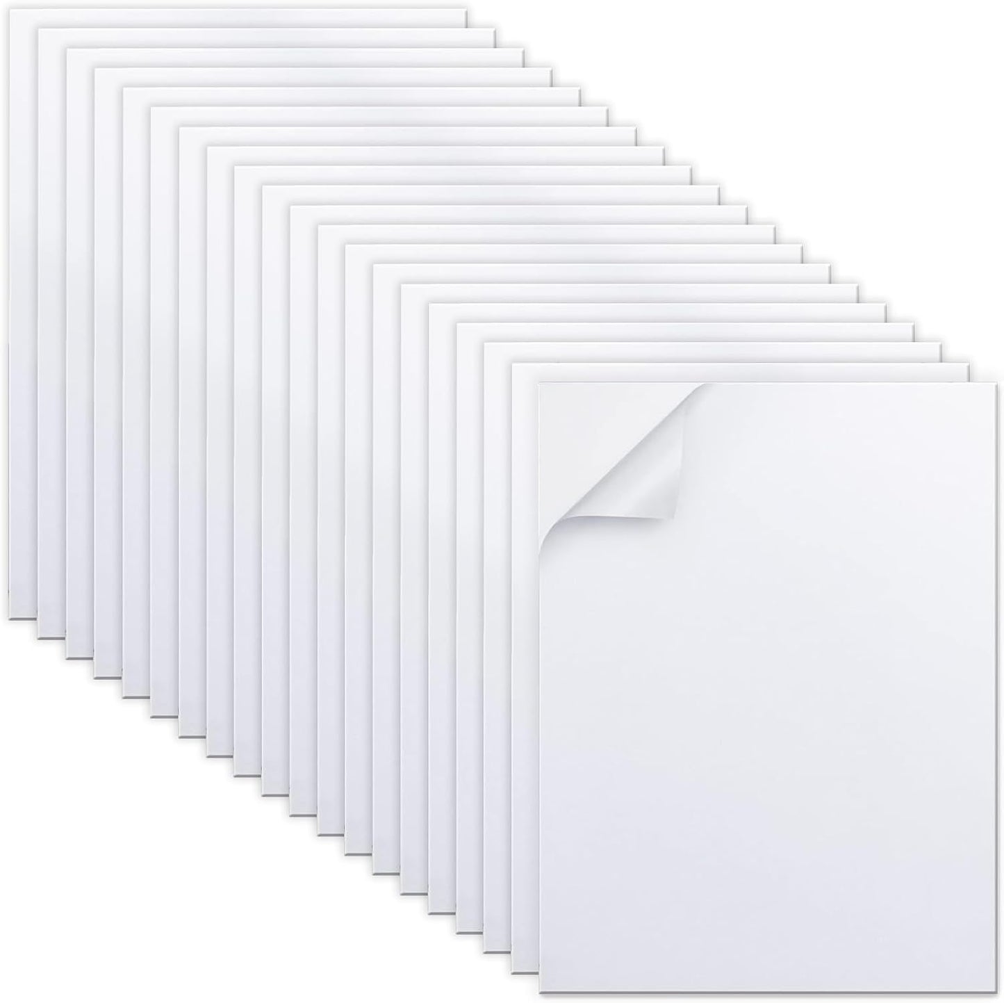 MEARCOOH 20-Pack Self Adhesive Foam Sheets, White 2mm Sticky Eva Foam Paper 9x12 Inch for Crafts Cardmaking Photo Frames Classroom Scrapbooking