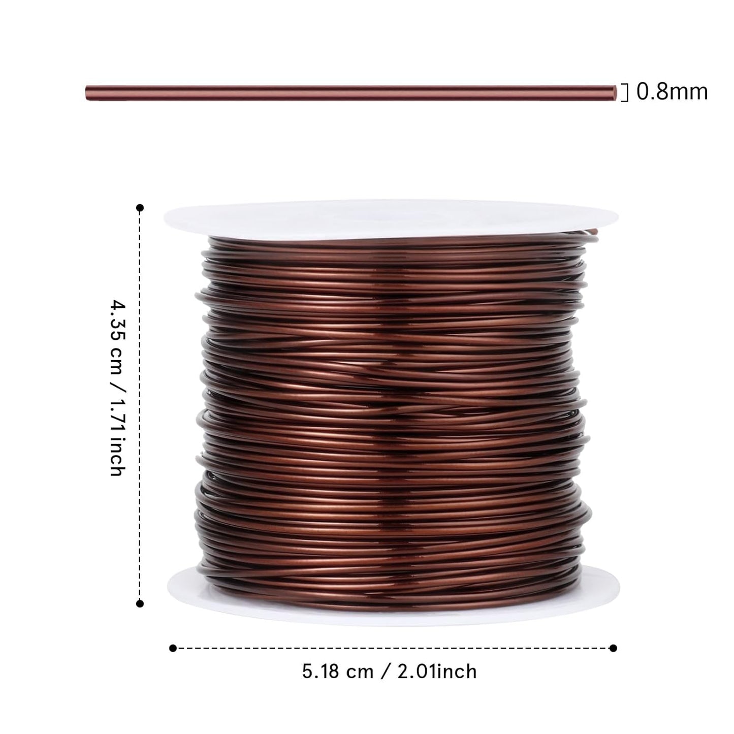 82FT Jewelry Wire 20 Gauge Tarnish-Resistant Copper Beading Wires Roll Bulk for DIY Crafts Jewelry Making, Red Brown