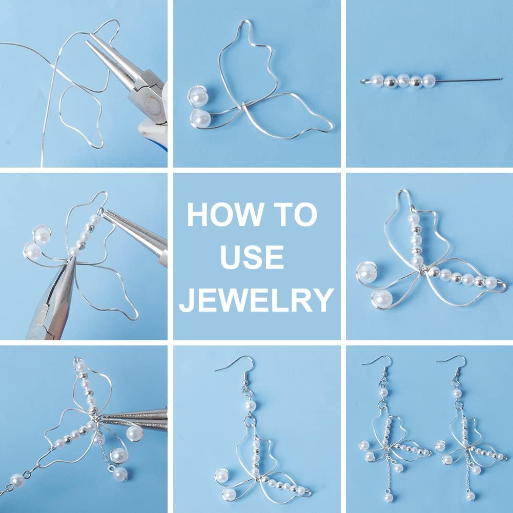 BENECREAT 32.81 Feet 24 Gauge Silver Square Copper Wire, Craft Copper Wire Tarnish Resistant Jewelry Material for Jewelry Making