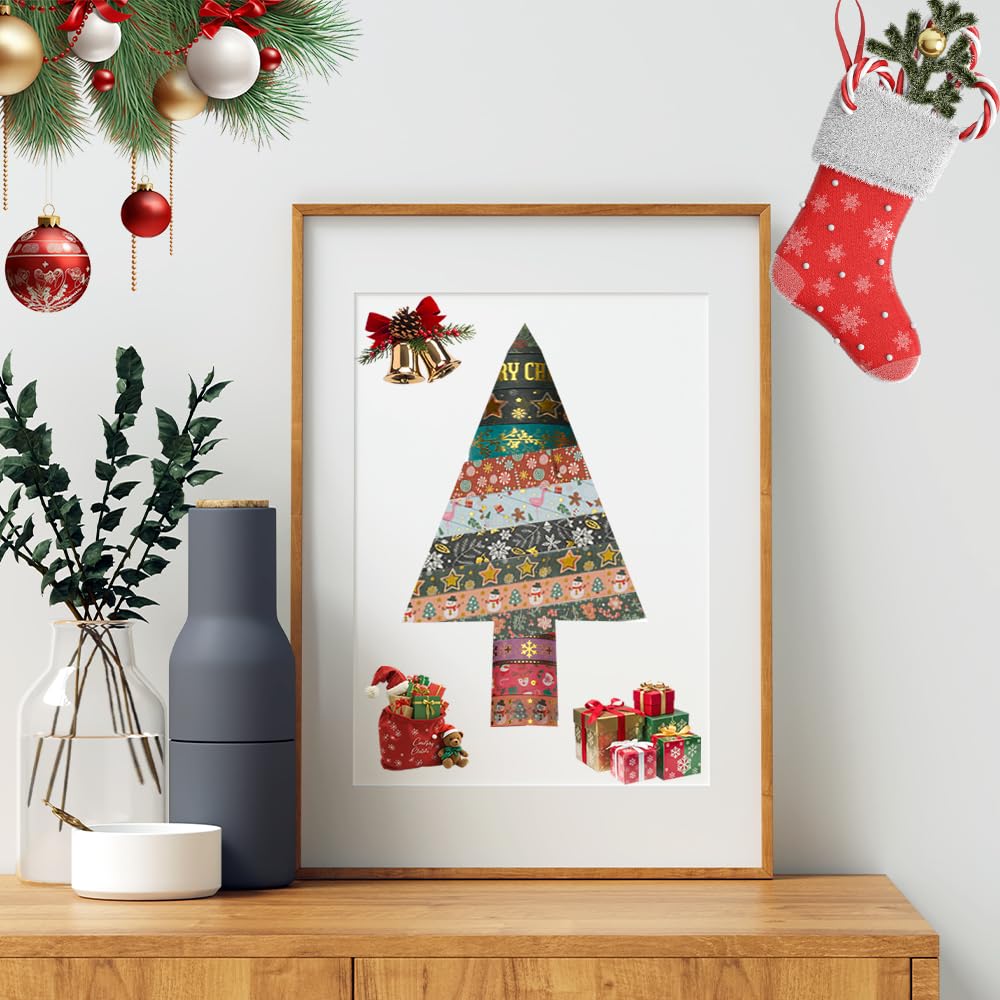 Christmas Washi Tape Set 17 Rolls Holiday Washi Tape for Journaling Decorative Tapes Christmas Duct Tapes Designs Gifts for Daughter Gifts for Friends Stocking Stuffer for Women