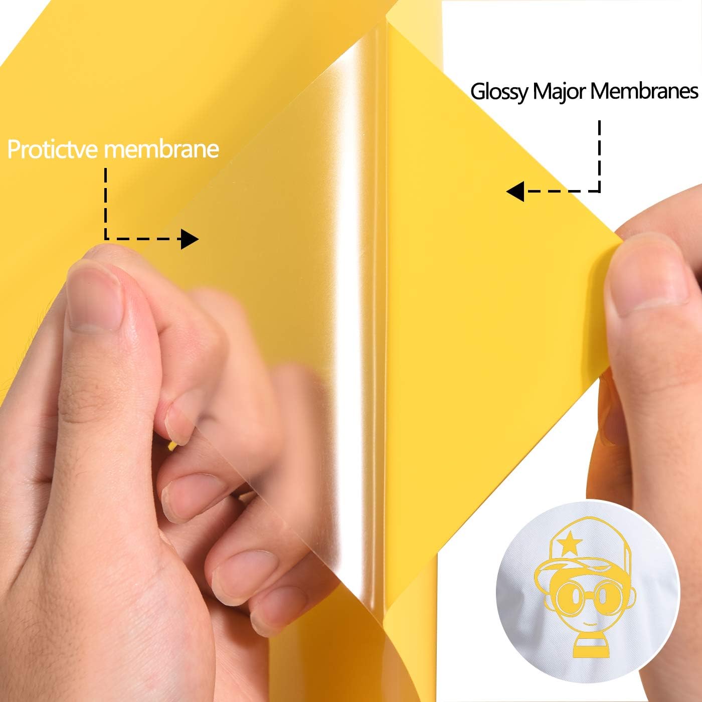 RENLITONG Yellow HTV Iron on Vinyl 12Inch by 10ft Roll HTV Heat Transfer Vinyl for T-Shirt HTV Vinyl Rolls for All Cutter Machine - Easy to Cut & Weed for Heat Vinyl Design