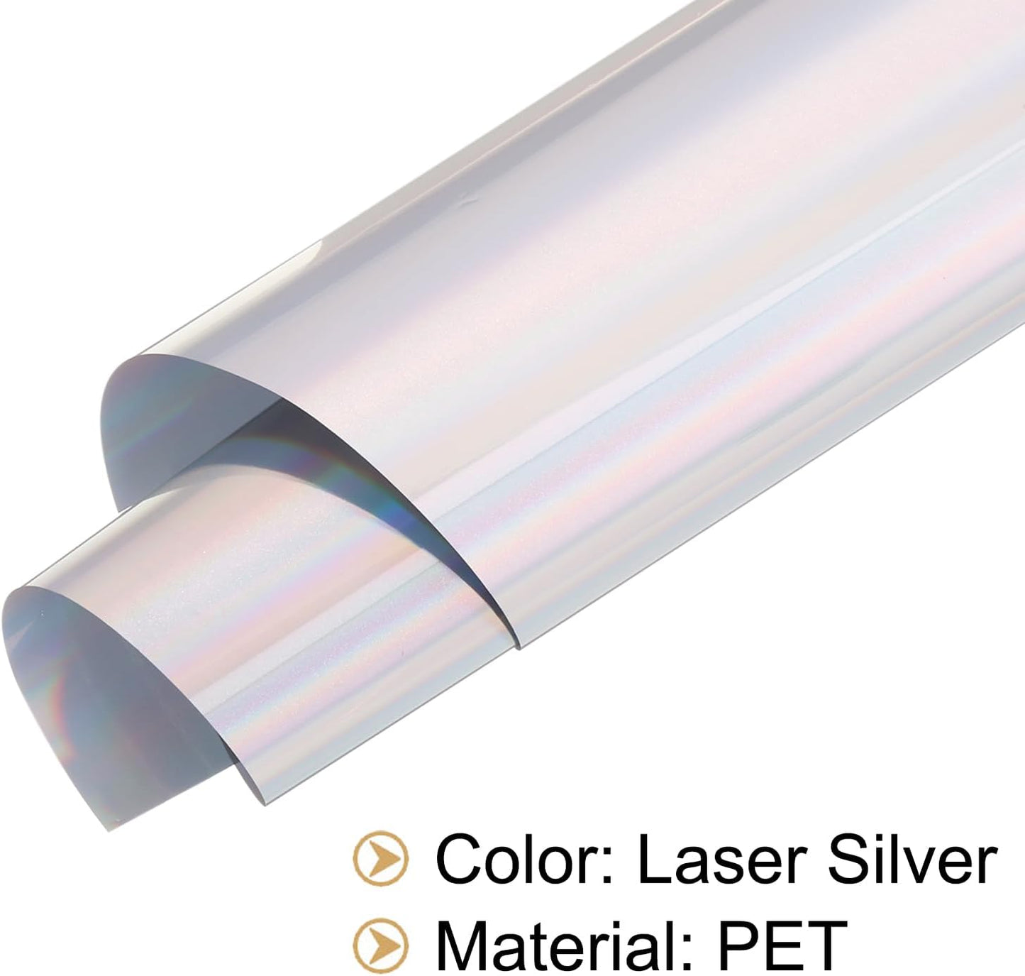 MECCANIXITY 50 Sheets Heat Reactive Foil, 20x29cm Laser Silver Foil Transfer Sheets Toner Reactive Foil Transfer Foil Sheets Hot Foil Stamping Paper for Crafts DIY Cardmaking Album Decoration