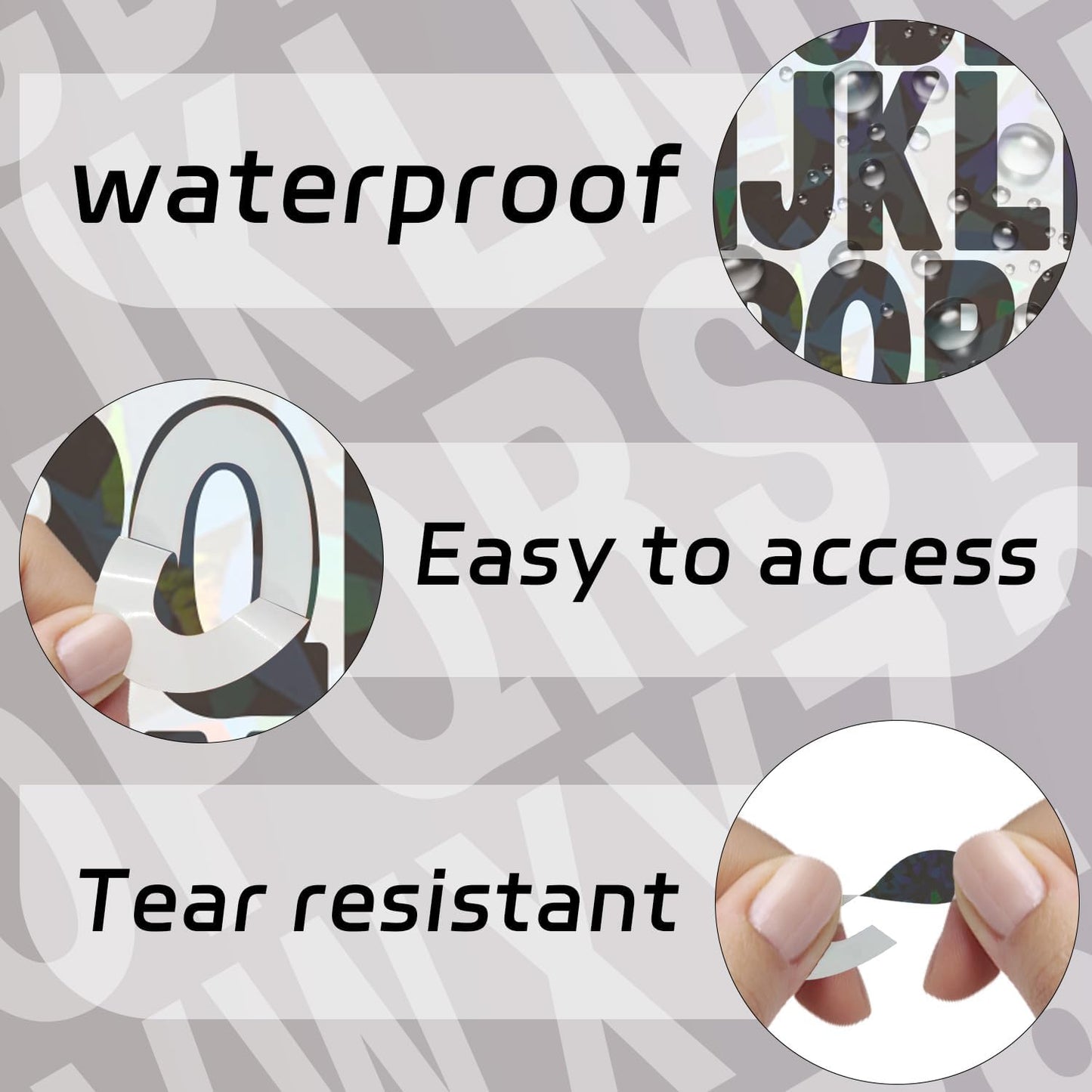 Starboling Letter Stickers,2 inch 8 Sheets Black Alphabet Sticker,Self Adhesive Vinyl Letter Stickers Mailbox Numbers,for Arts Crafts Outdoor Sign Poster Mailbox Sign Doors Mailboxes Car Truck