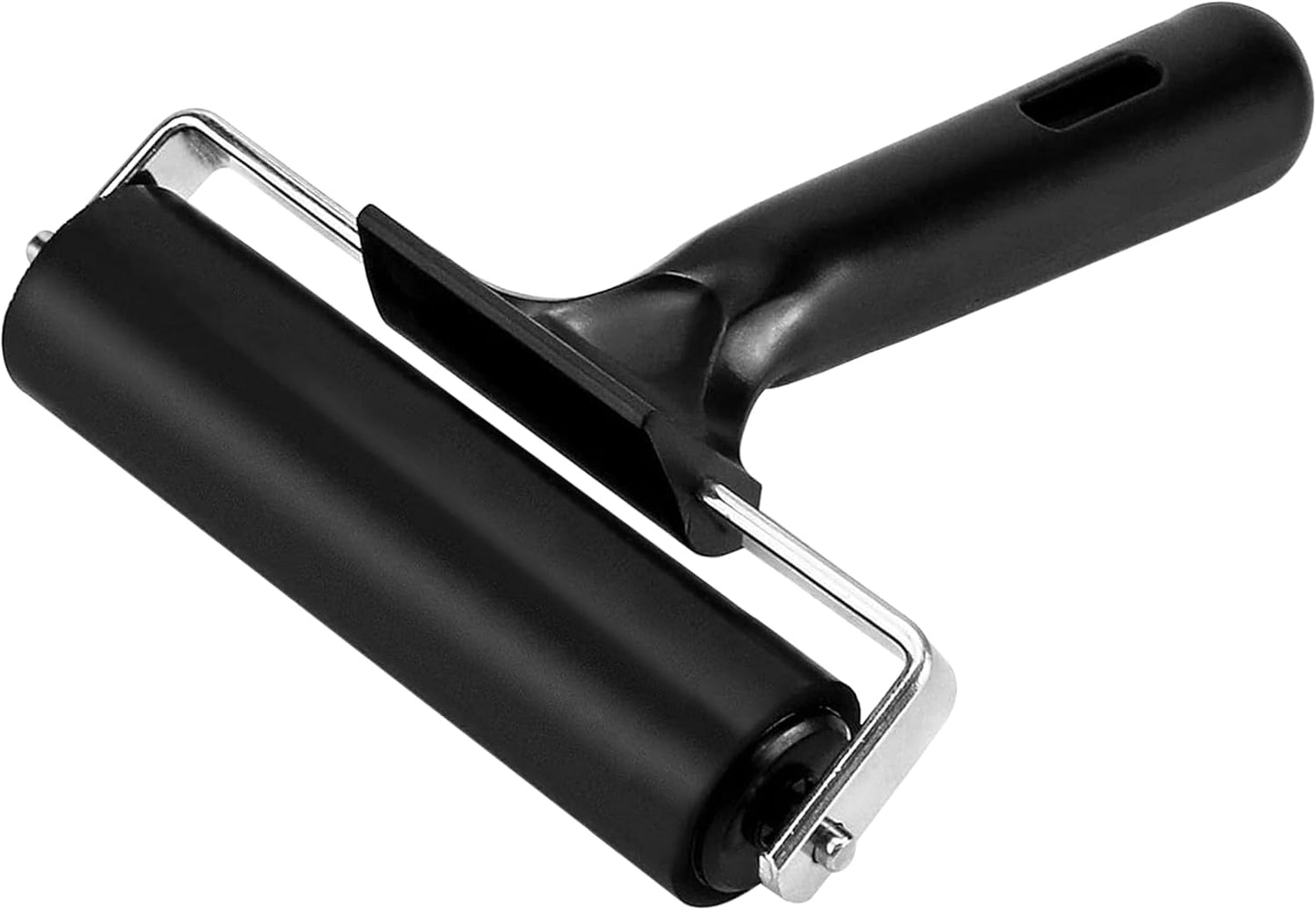 Printmaking Brayers，Rubber Roller, Brayer Ideal for Anti Skid Tape Construction Tools, Print, Ink and Stamping Tools,Crafting, Hard Rubber Roller Brayers, Vinyl Roller Ink Paint Brush (3.9in)