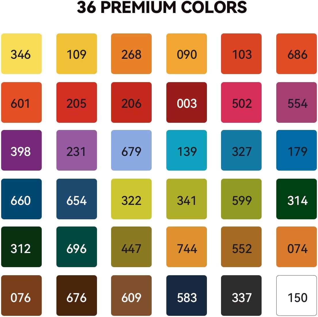 MeiLiang Watercolor Paint Set 36 Vibrant Colors 5ml / 0.17 Fl Oz Tubes, Watercolor Tubes with Great Value, Water Color Paints Art Supplies for Adults, Artists & Beginners