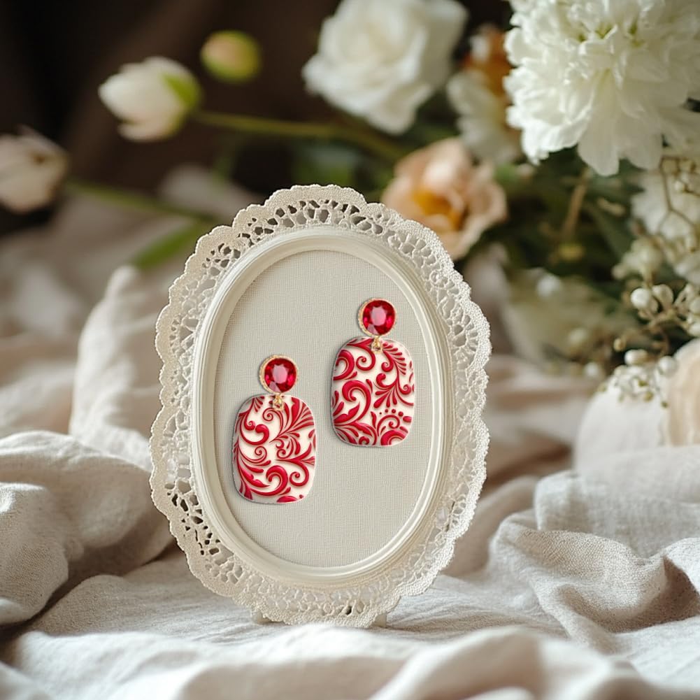 CHGCRAFT 16 Sheets Artistic Flowers Clay Texture Mat Geometric Pattern Polymer Clay Texture Sheets DIY Tools for Pottery Earring Jewelry Making Stamp Engraving Machines, 4x2.6inch