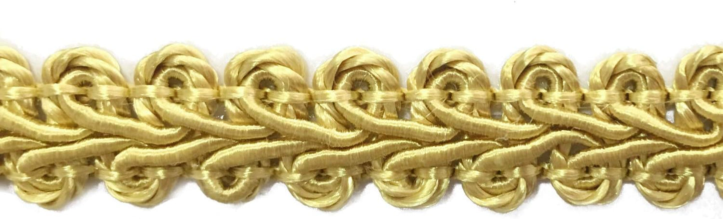 BEL AVENIR Braid Trim 1/2 inch 13.6 Yards French Gimp Basic Sewing Polyester DIY Crafts Costume Home Decorative (Gold)