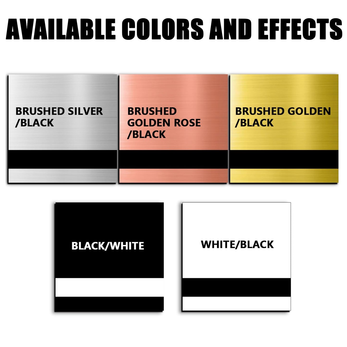 Laser Engraving Double Color ABS Plastic Sheet, Two-Tone Laserable Engraving Plastic Sheets for Name Badge, Office Label, Laser Artistic Product,Size 11.8" x 11.8",5 Pieces&5 Colors,Combo A