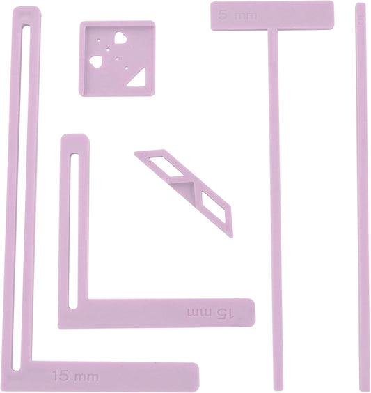 UPTTHOW 6Pcs Bookbinding Easy Scrapbooking Tool for Starter, Complete Great Stencils and Cutter Guide Kit Can Be Made into Notebook Calender Junk Journal Handbook