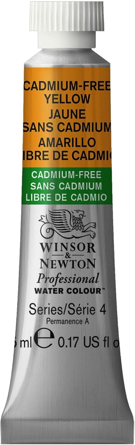 Winsor & Newton Professional Watercolor, 5ml (0.17-oz) Tube, Cadmium-Free Yellow