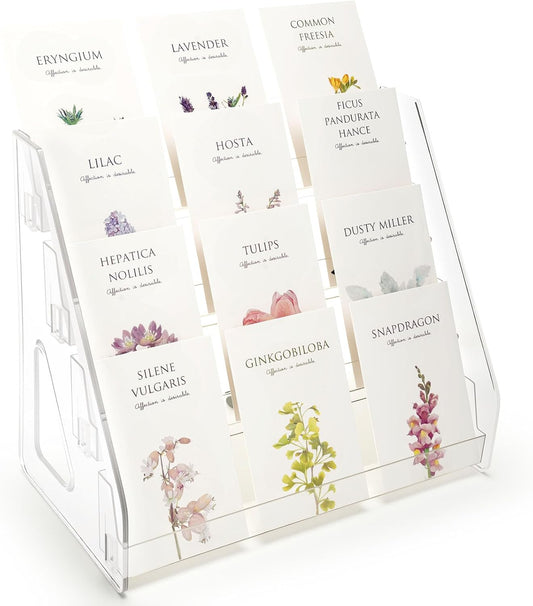 Trading Card Display Stand, Vertical Holder for Baseball Basketball Sports Graded Card Display Stand Tabletop for PSA BGS SGC Slabs, Snap-On Assembly(4 Tier, 1 Pack)