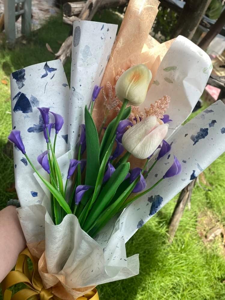 50 Sheets A4 Natural Fiber Mulberry Tree Mulberry Paper Sheets Art Tissue Washi Paper Design Craft Art Origami Suppliers Card Making DIY Crafts (White Color, A4)