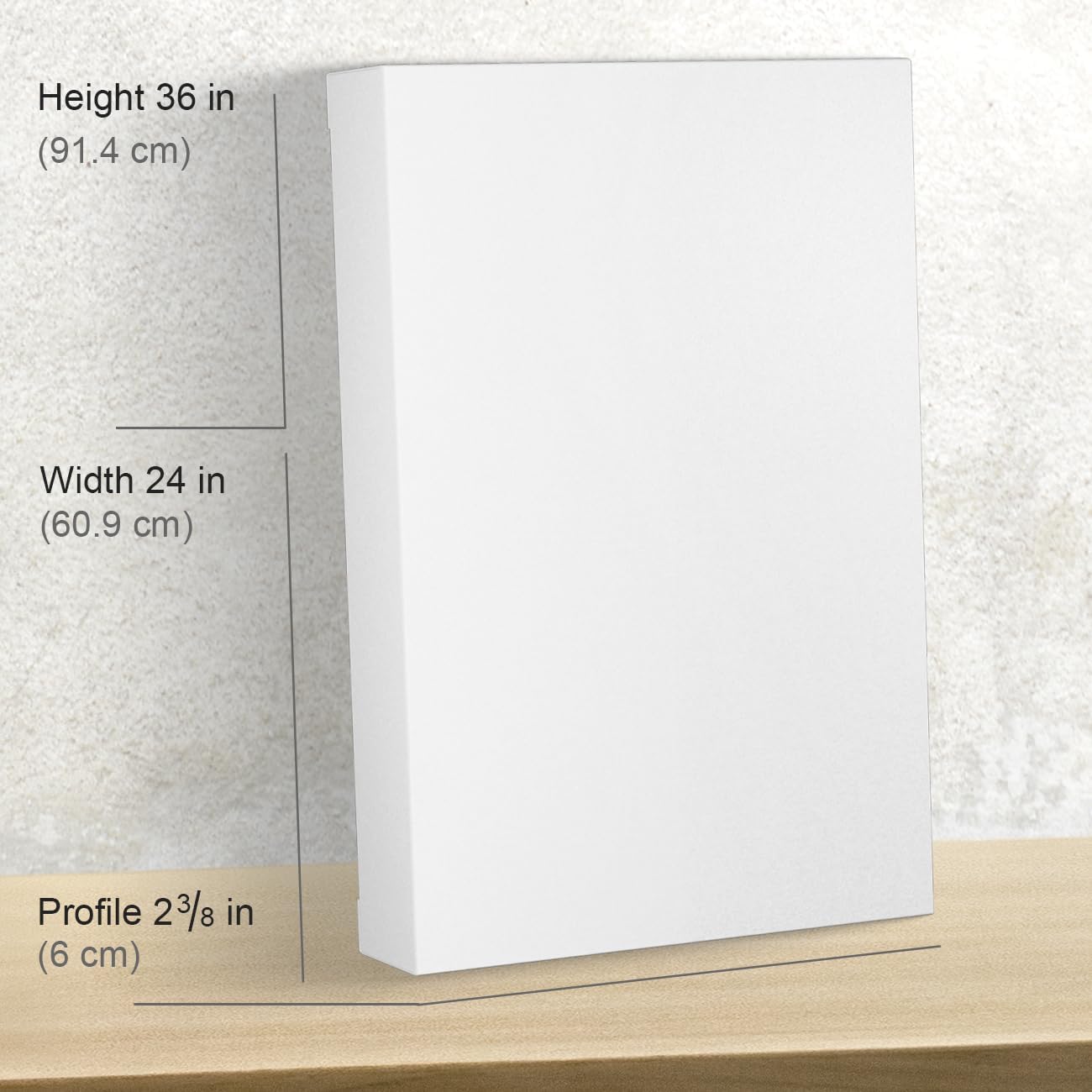 PHOENIX 24x36 Inch Museum Canvas - 2 3/8 Inch Thick Porfile Deep Large Stretched Canvas for Painting 1 Pack 100% Cotton 11 Oz. Gesso Primed White Blank Professional Canvas Oil & Acrylic Paints