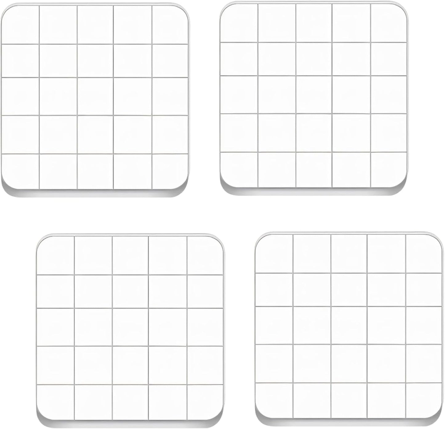 4PCS Acrylic Stamp Block,Square Acrylic Stamping Blocks, with Grid Lines, Clear Stamp Block, for DIY Crafts, Scrapbooking, Card Making, Decorations and Stamping Projects