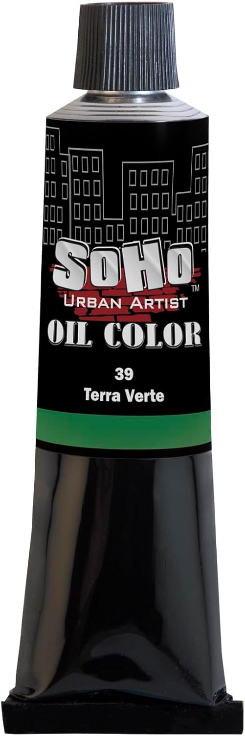Soho Urban Artist Oil Paint - Terre Verte, 170 ml Tube - Best Valued Oil Colors for Painting, Excellent Pigment Load