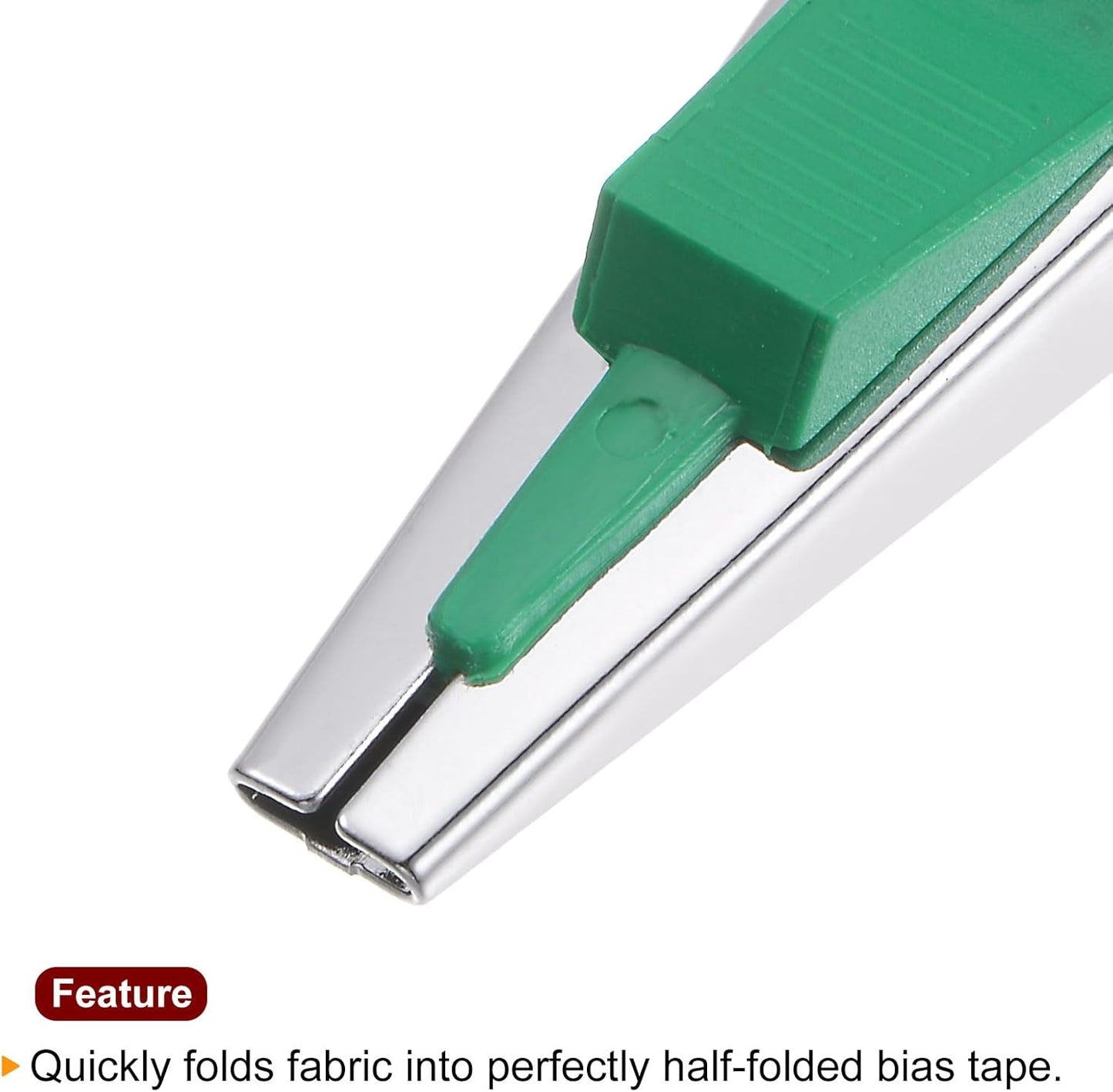 HARFINGTON Bias Tape Maker Kit 6mm Single and Double Fold Fabric Bias Binding Maker Sew Tool for Fabric Quilting Sewing Crafting DIY, Green
