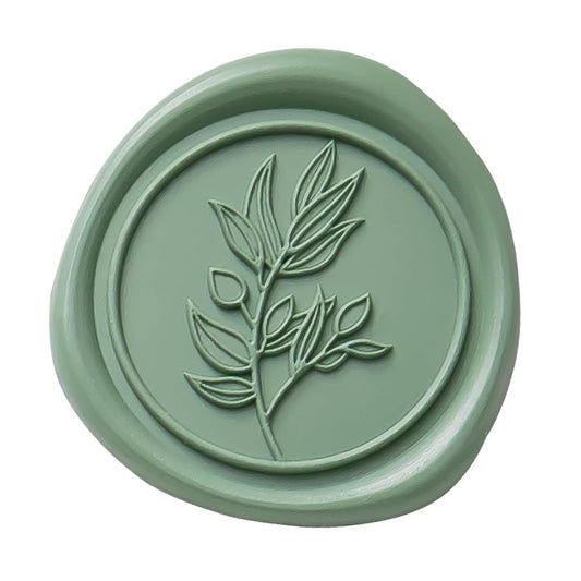 PONATIA Dark Sage Green Wax Seal Stickers - Wedding Seal Stickers, 50 Pcs Self- Adhesive Stickers, Perfect for Invitation Cards, Envelopes, Christmas Cards, Gift Wrapping, Party Menu Décor