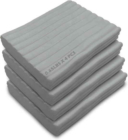 ReArt Non-Drying Oil-Based Plasticine Modeling Clay 2.6 Pounds, Non Hardening Reusable Non Toxic No Bake Professional Oil Base Sculpting Clay (Gray)