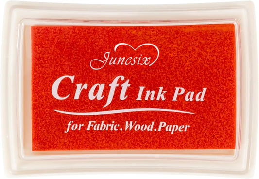 Red Ink Pad Finger Washable Kids Stamp Ink Pad for Rubber Stamps Paper Scrapbooking