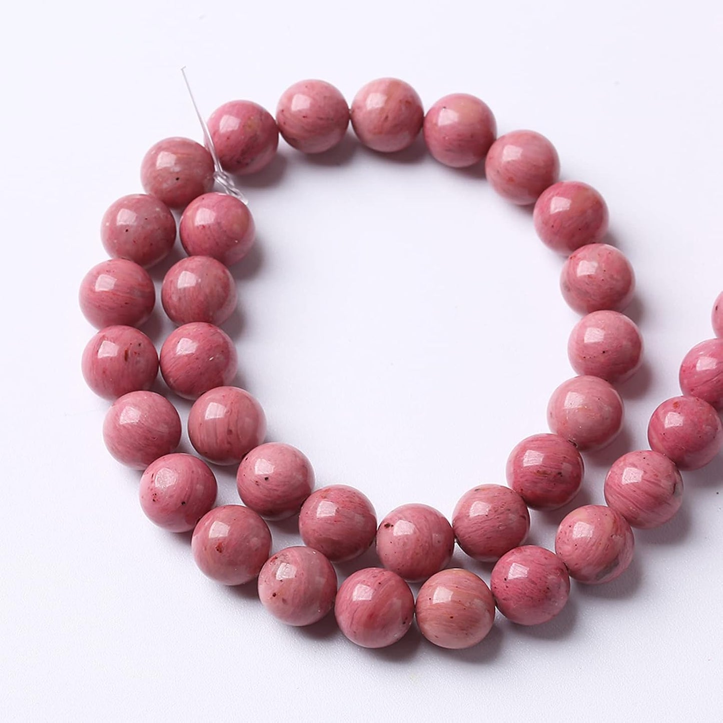 8m 45pcs 7A Premium Gemstone Rhodochrosite Beads Natural Stone Round Loose Energy Healing Beads for Jewelry Making DIY Bracelet