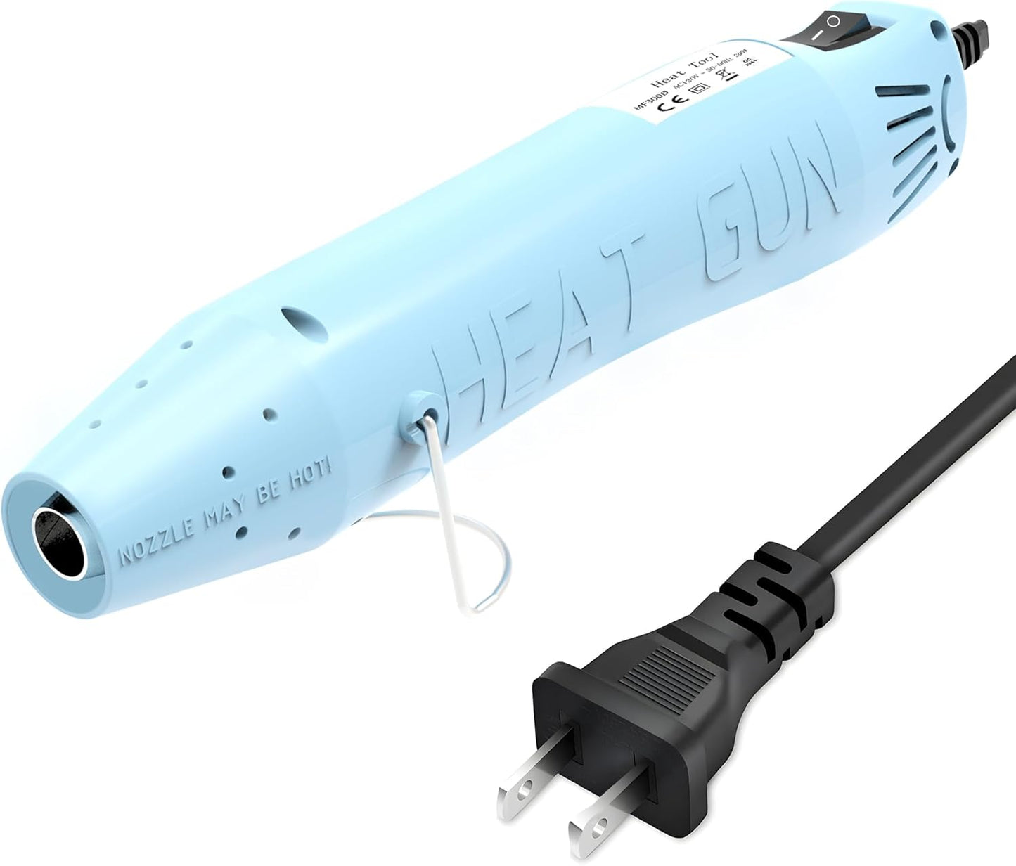 Heat Gun for Crafting, Mini Hot Air Gun Tool for Epoxy Resin, Shrunk Wrapping, Embossing, Electronics, Vinyl Wrap, Candle Making, Phone Repair & DIY - Blue