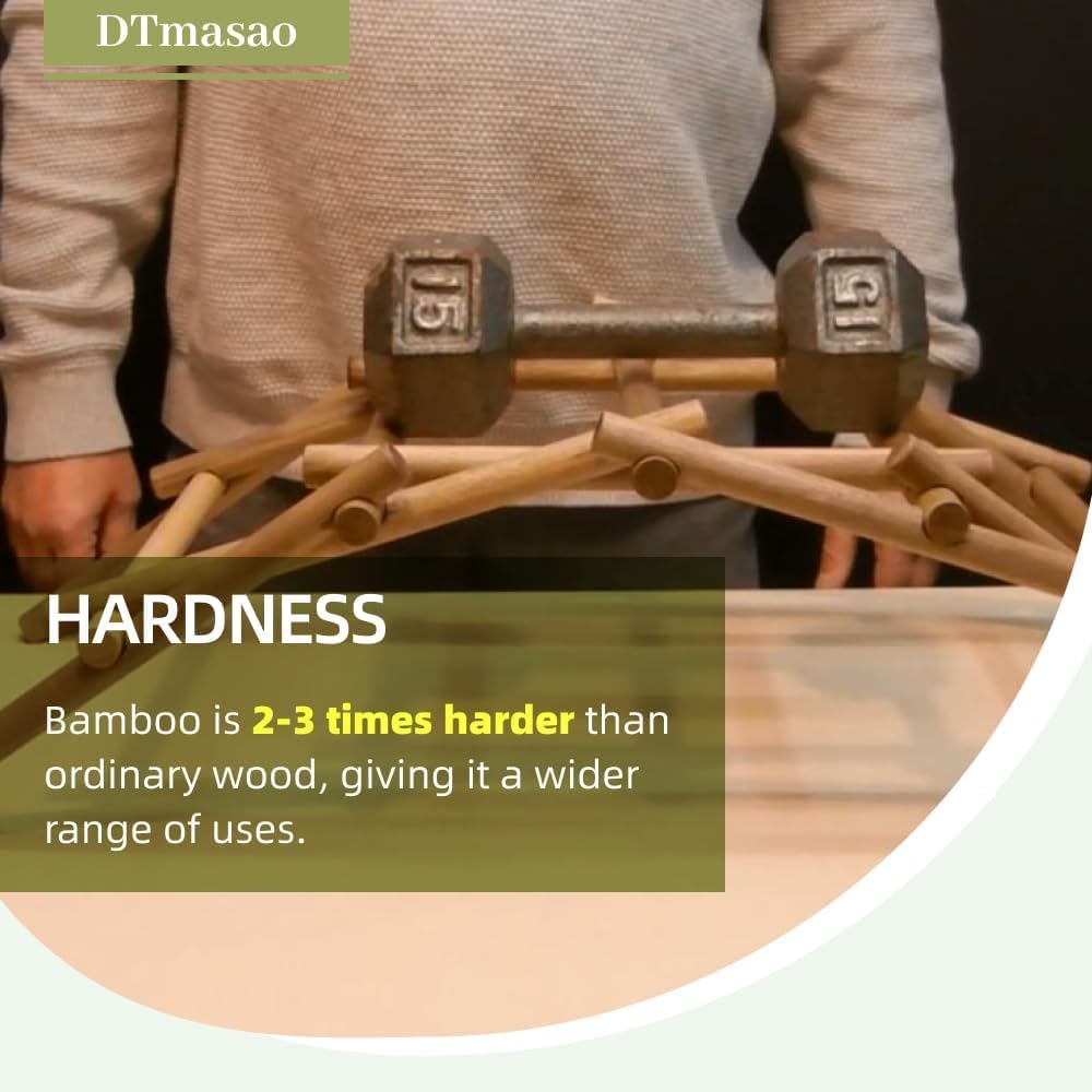 1/4 x 24 Inch 50 PCS Dowel Rods Wood Sticks Wooden Dowel Rods Unfinished Bamboo Sticks - for Crafts,Home Decor, Model Making and DIYers