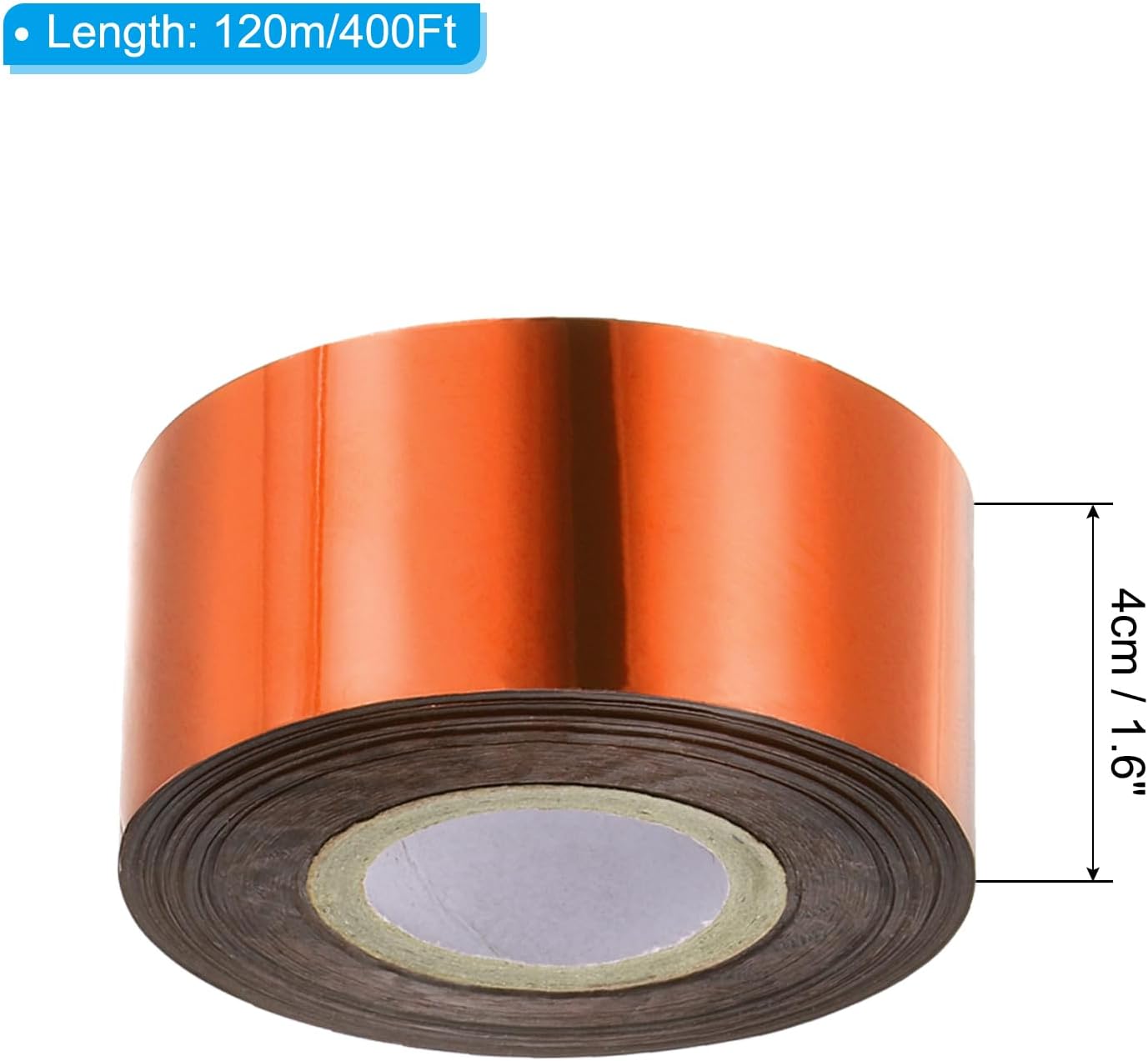 PATIKIL 1.6"x400Ft Hot Stamping Foil Paper,Heat Transfer Hot Stamping Paper Foil Roll for Leather DIY Logo Decor Craft Gift Card Package Scrapbook,Bronze