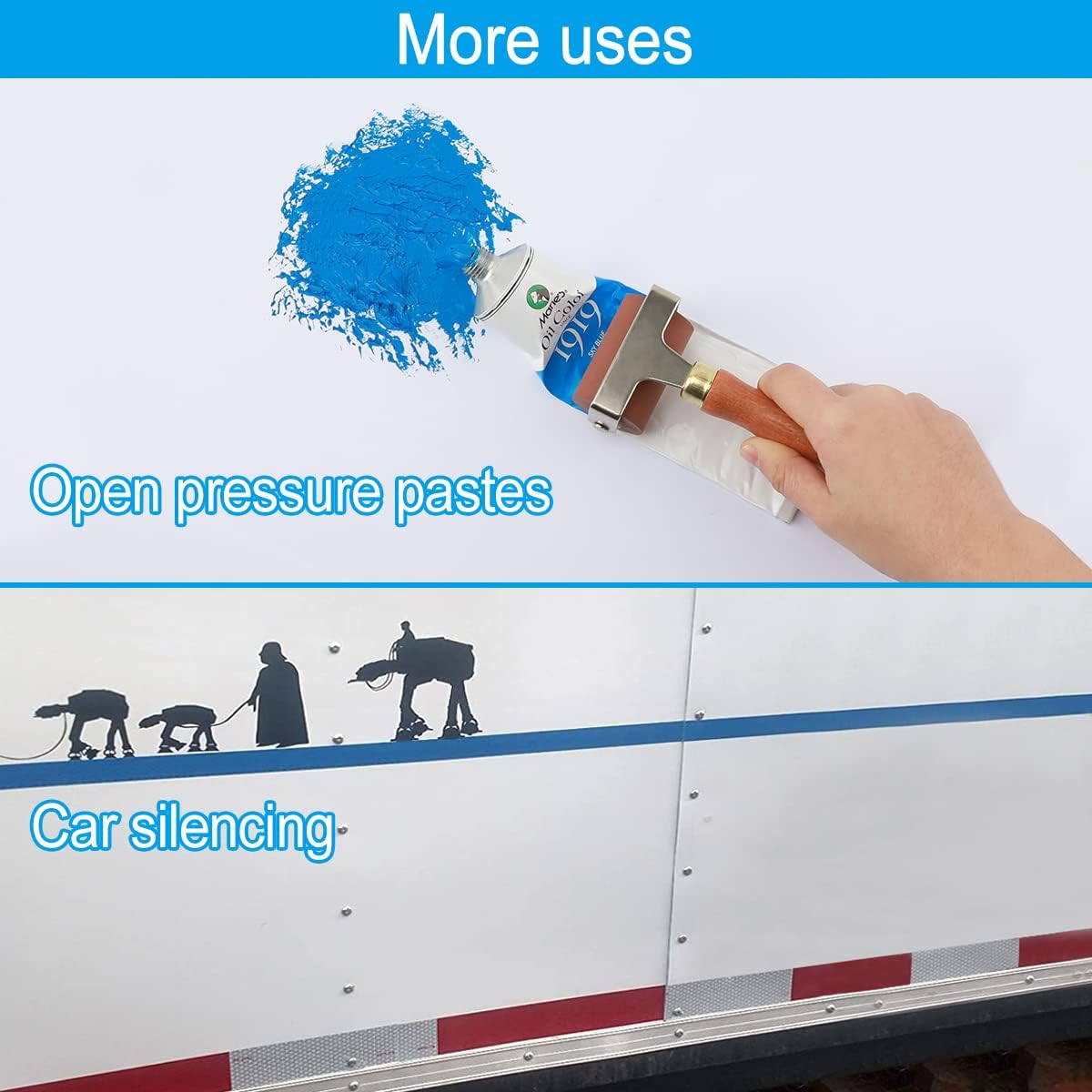 Soft Rubber Roller, Brayer Ideal for Anti Skid Tape Construction Tools, Print, Ink and Stamping Tools(4-Inch, Brown)