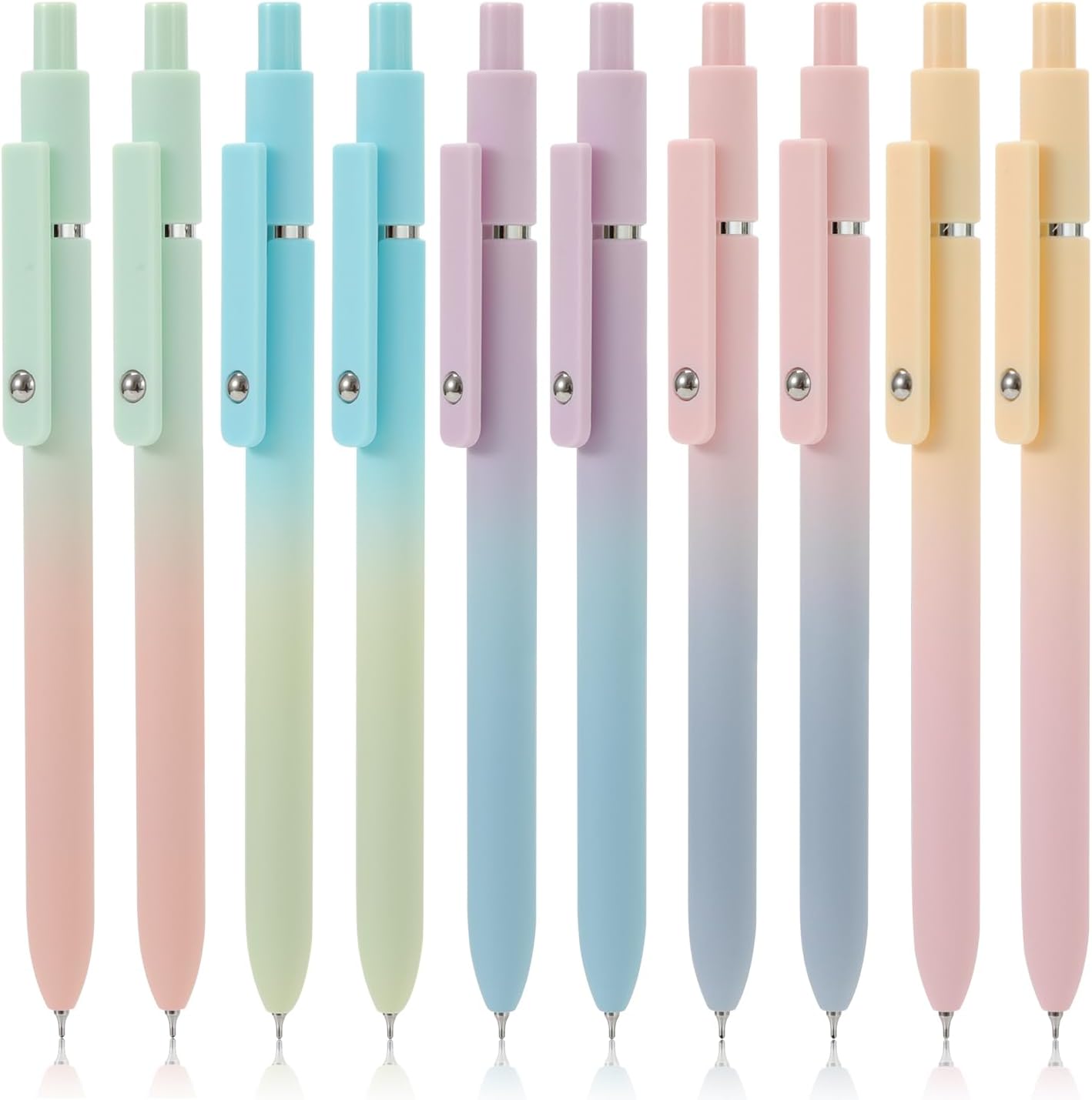 FIOVER 10pcs Gel Pens Black Ink Medium Point 0.7mm Pens Smooth Writing High-End Series Cute Ballpoint for Journaling Note Taking, Office School Supplies Gifts for Women and Men